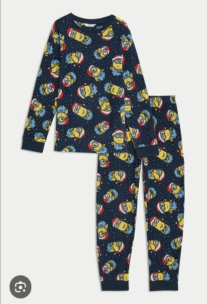 M&S DESCRIBLE ME MINIONS FLEECE PJ SET