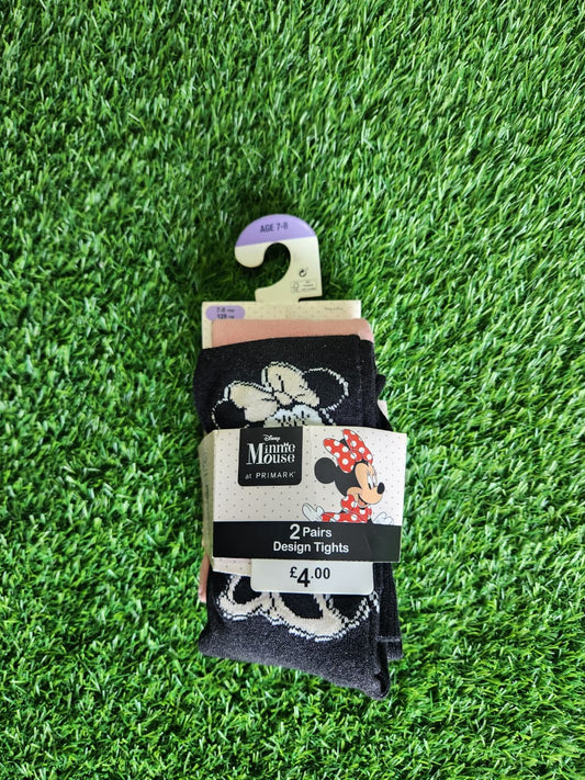 PRIMARK MINNIE MOUSE TIGHTS PACK OF 2