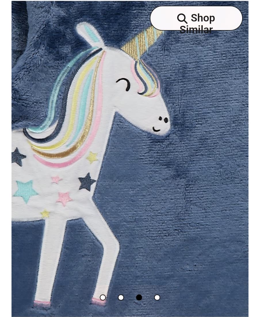 GEORGE NAVY UNICORN STAR FLEECE PJ SET