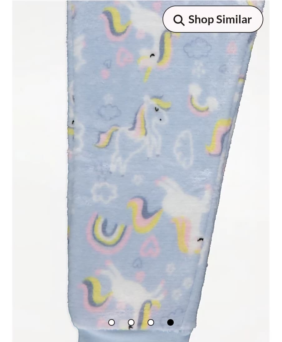 GEORGE NAVY UNICORN STAR FLEECE PJ SET