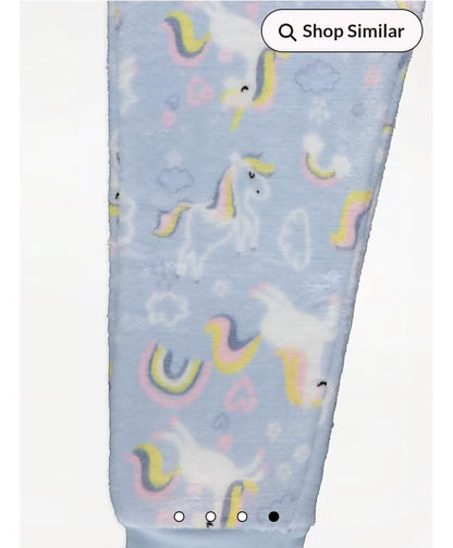 GEORGE NAVY UNICORN STAR FLEECE PJ SET