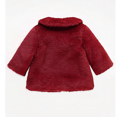 GEORGE FAUX FUR BOW FRONT JACKET