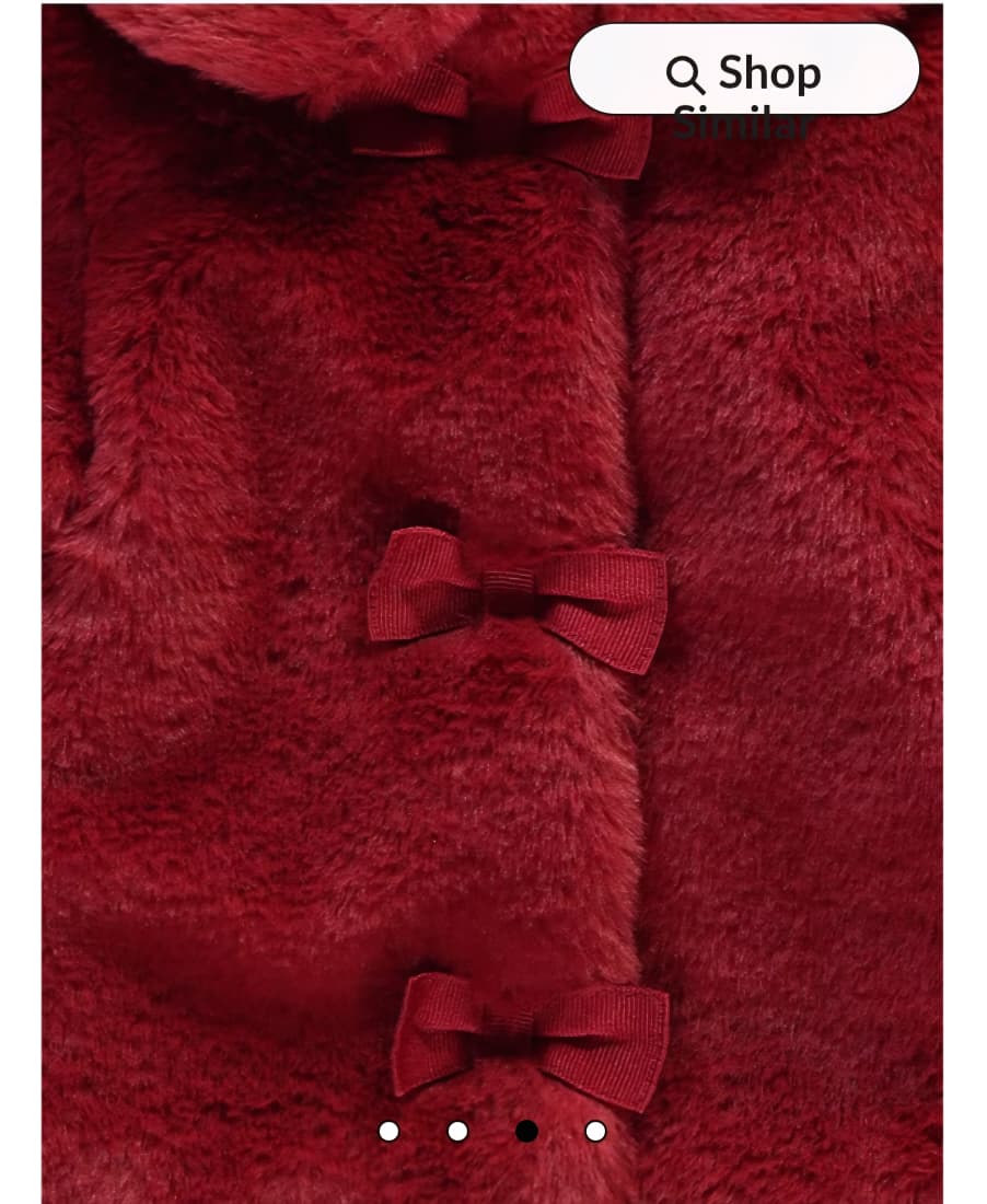 GEORGE FAUX FUR BOW FRONT JACKET