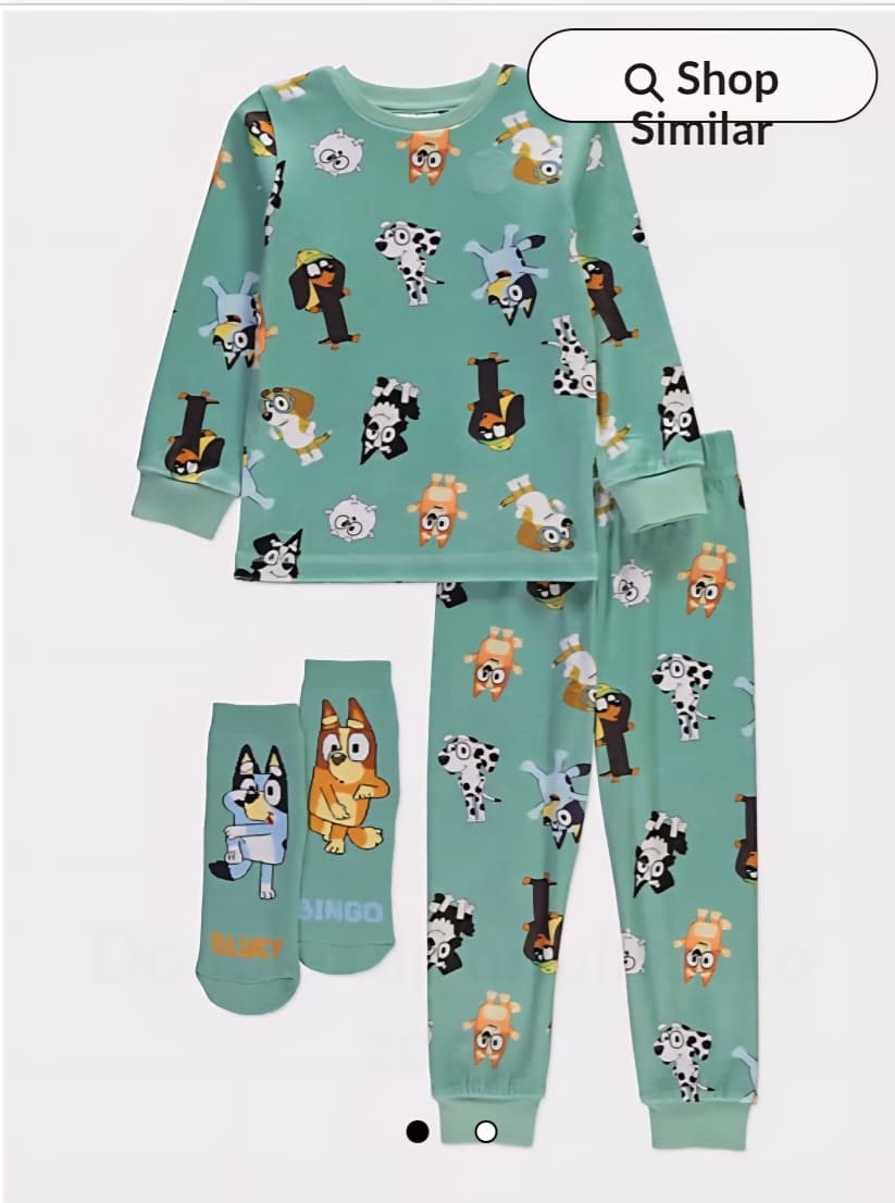 GEORGE SAGE GREEN LONG SLEEVE FLEECE PJ SET WITH SOCKS