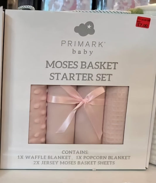 PRIMARK BABY MOSES BASKET STARTER SET