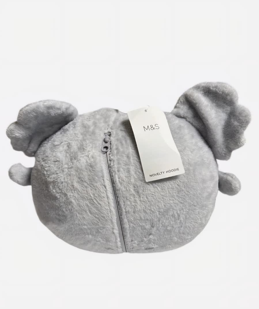 M&S KIDS UNISEX NOVELY KOALA BEAR FOLDABLE SOFT FLEECE HOODIE