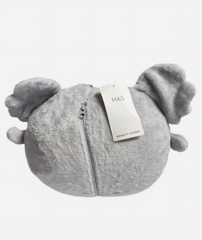 M&S KIDS UNISEX NOVELY KOALA BEAR FOLDABLE SOFT FLEECE HOODIE
