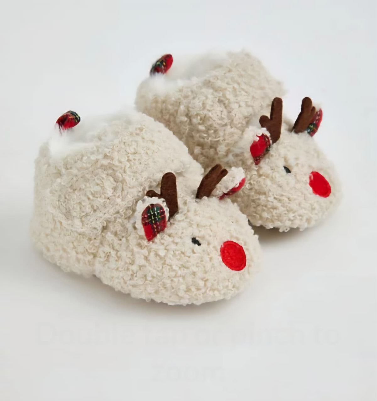 GEORGE CHRISTMAS CREAM BROG RUDOLPH CUPSOLE SLIPPER