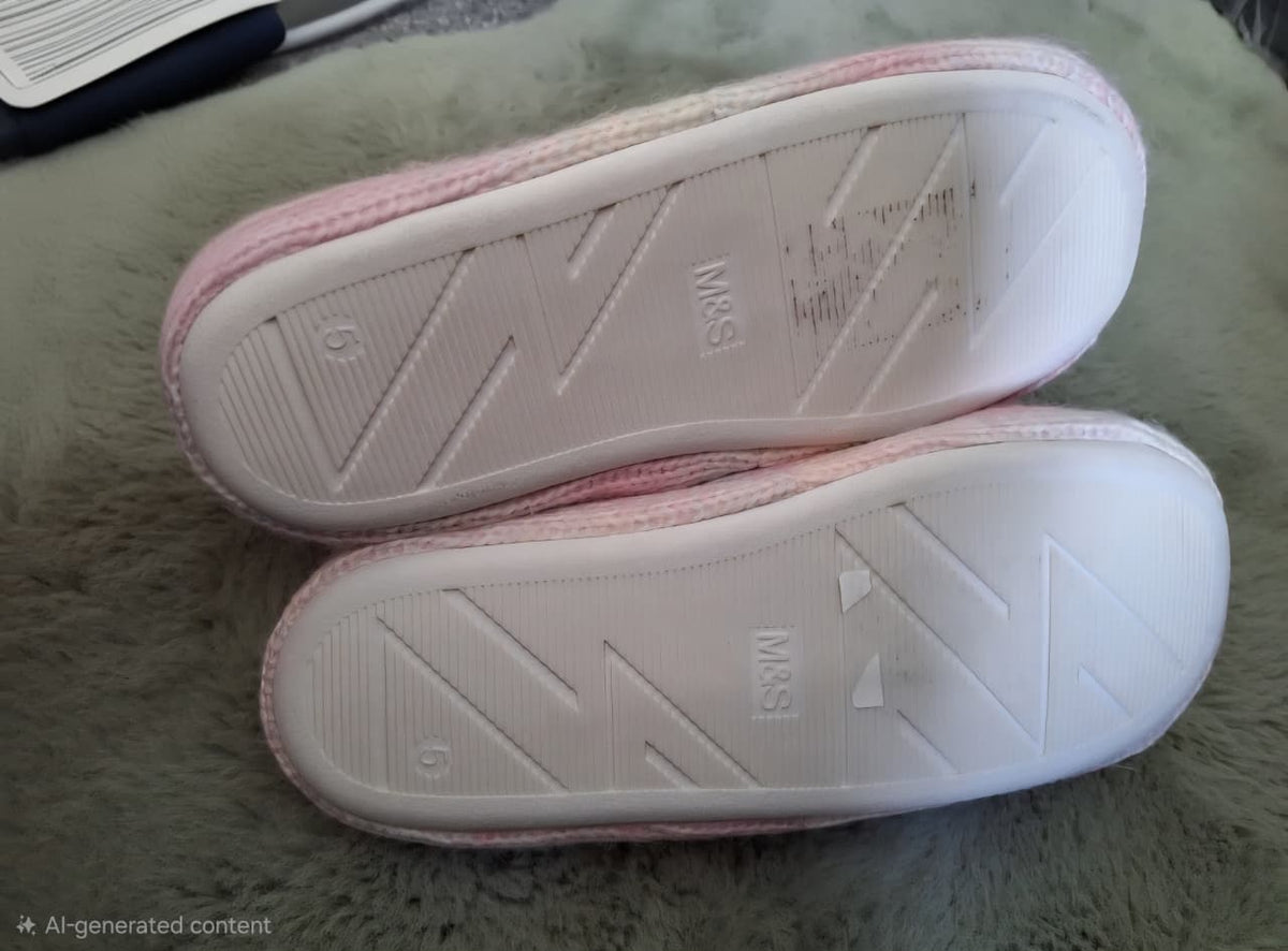 M&S PINK UNICORN KNIT SLIPPER