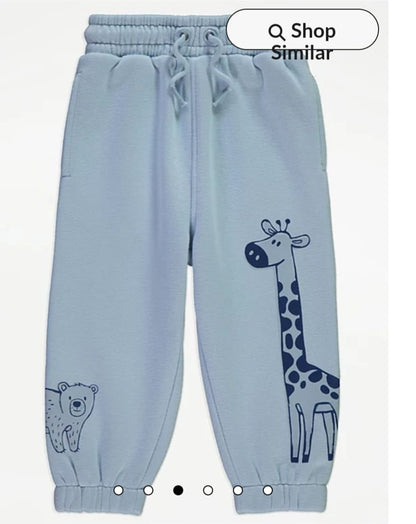 GEORGE LIGHT BLUE JUNGLE FRIENDS HOODIE AND JOGGERS SET