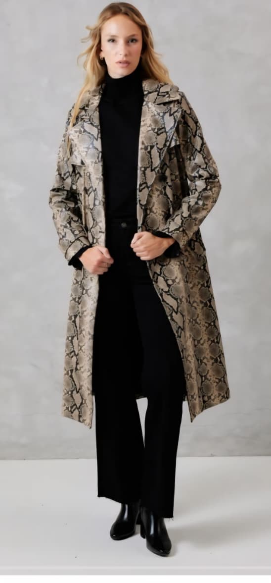 PRIMARK SNAKE SKIN TRENCH COAT
