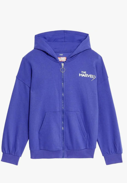 M&S RICH COTTON MARVELS ZIP UP HOODIE
