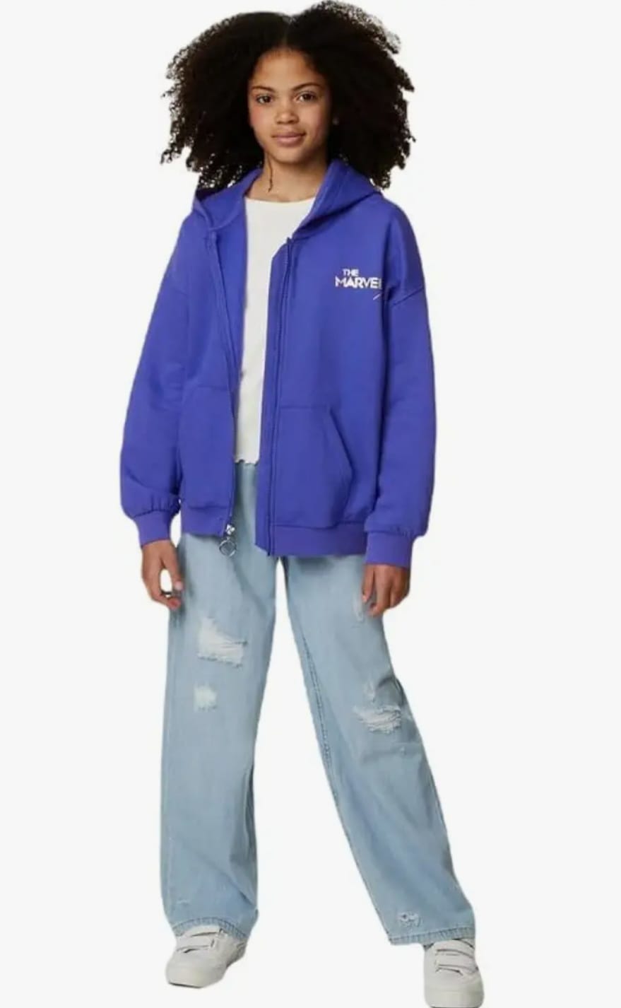 M&S RICH COTTON MARVELS ZIP UP HOODIE