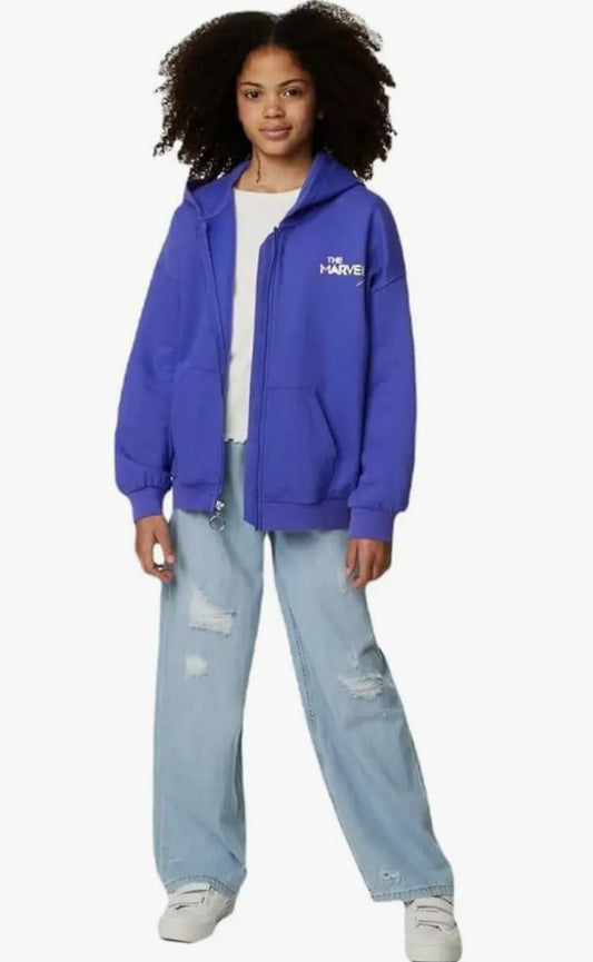 M&S RICH COTTON MARVELS ZIP UP HOODIE