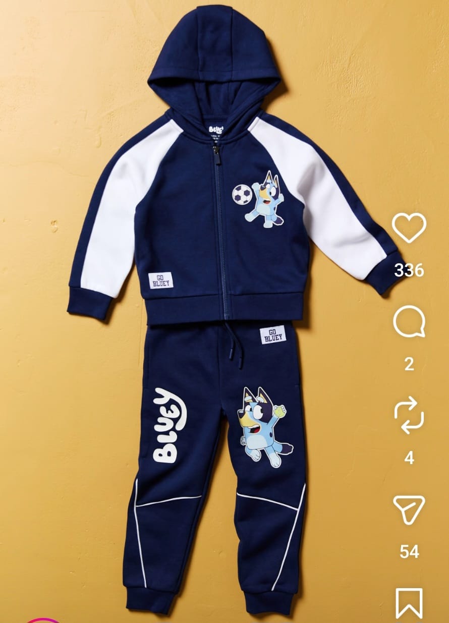 PRIMARK BLUEFY FLEECE HOODIE WITH JOGGER PANT