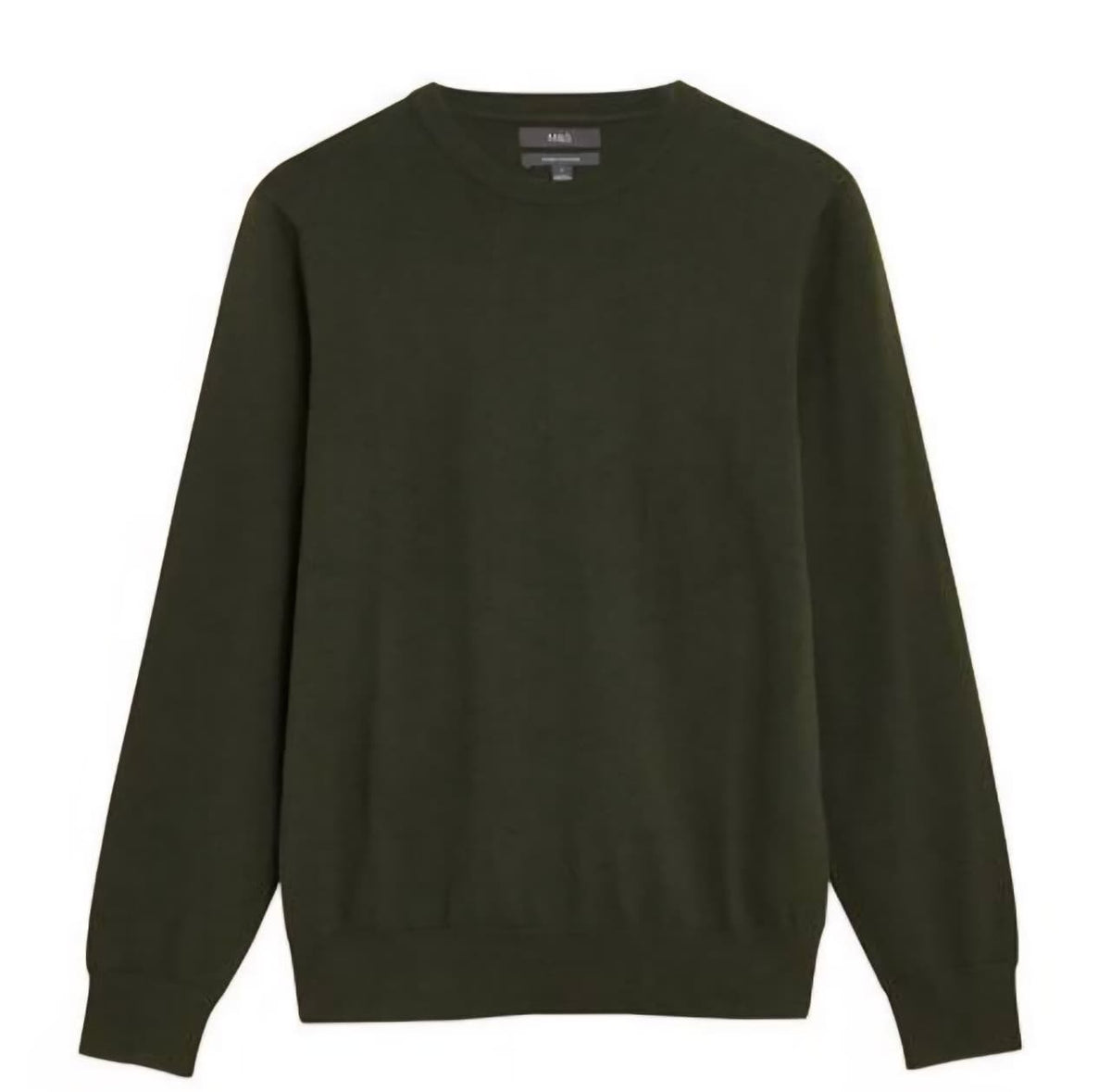M&S OLIVE GREEN CREWNECK SWEATER