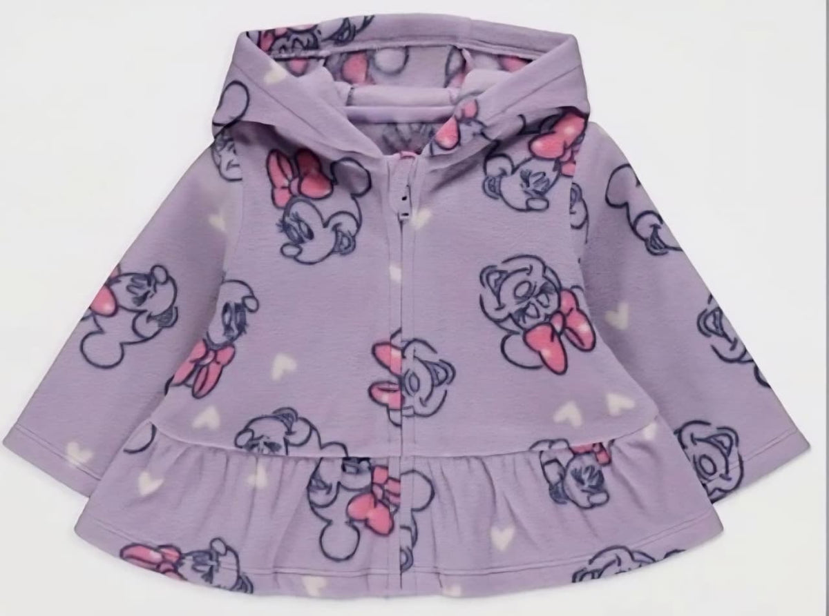 GEORGE DISNEY MINNIE MOUSE HOODED ZIP FFILLED FLEECE