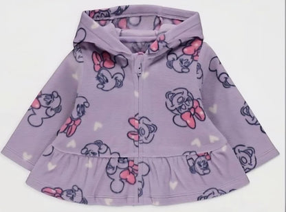 GEORGE DISNEY MINNIE MOUSE HOODED ZIP FFILLED FLEECE