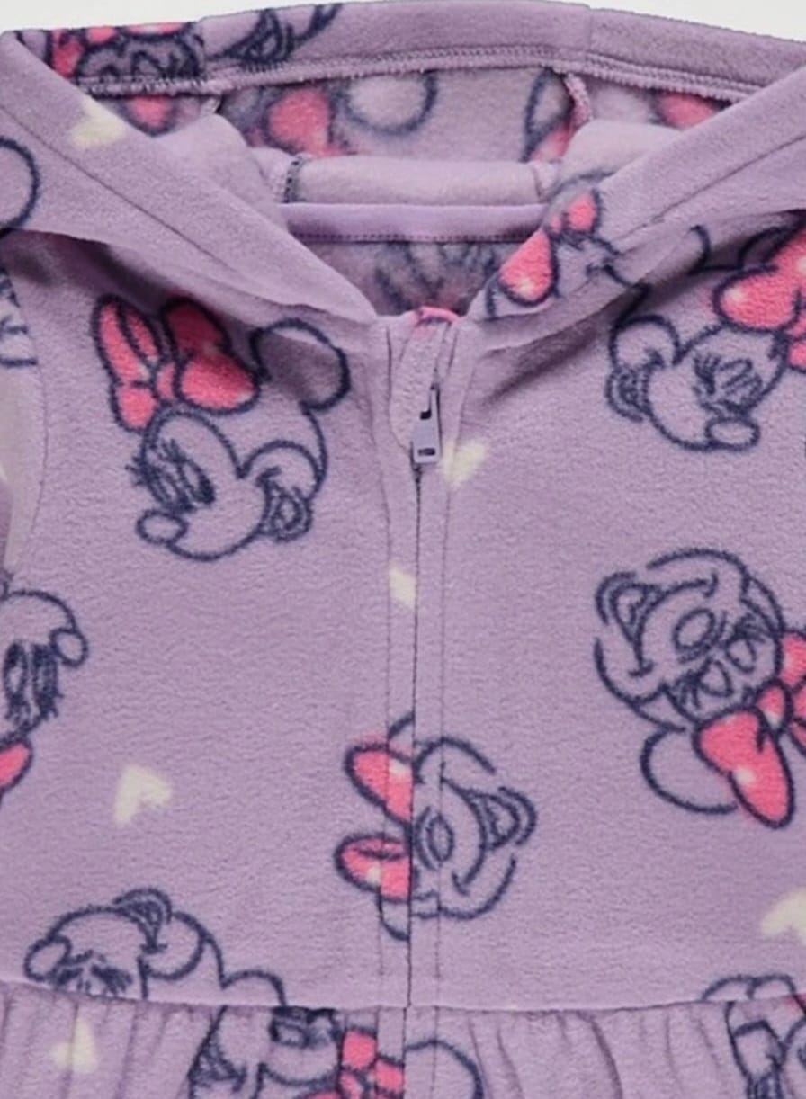 GEORGE DISNEY MINNIE MOUSE HOODED ZIP FFILLED FLEECE