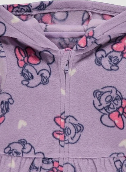 GEORGE DISNEY MINNIE MOUSE HOODED ZIP FFILLED FLEECE