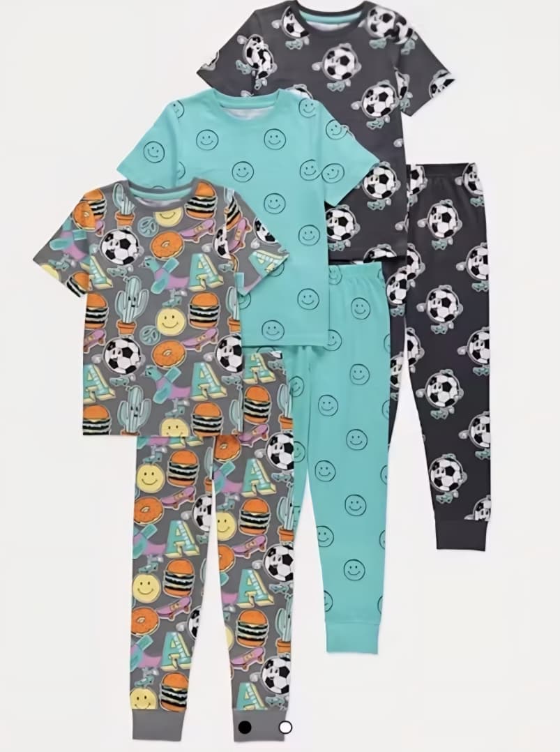 GEORGE FUN SORT SHORT SLEEVE PJ SET PACK OF 3