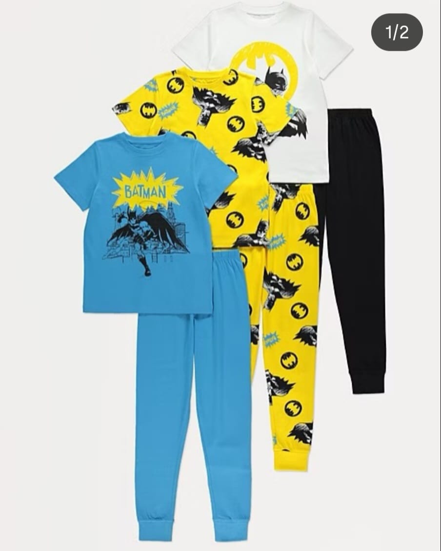 GEORGE BATMAN SHORT SLEEVE PJ SET PACK OF 3