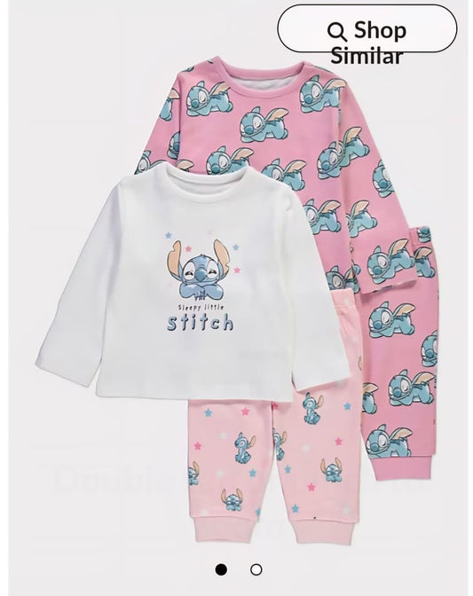 GEORGE DISNEY LILO AND STITCH LONG SLEEVE PJ SET PACK OF 2