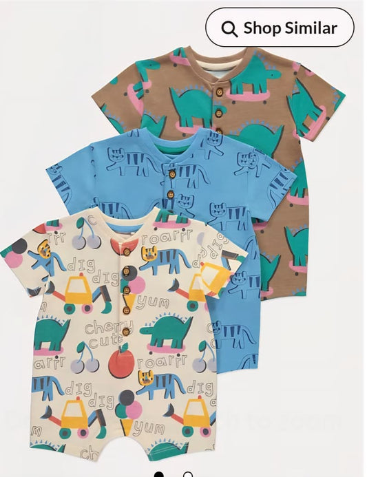 GEORGE GRAPHIC SHORT SLEEVE ROMPER