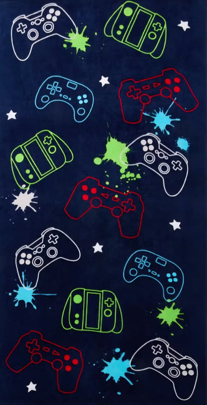 MATAN KIDS NAVY GAMER BEACH TOWEL