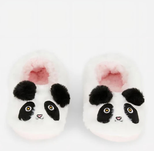 PANDA WHITE AND BLACK SLIPPER SHOES