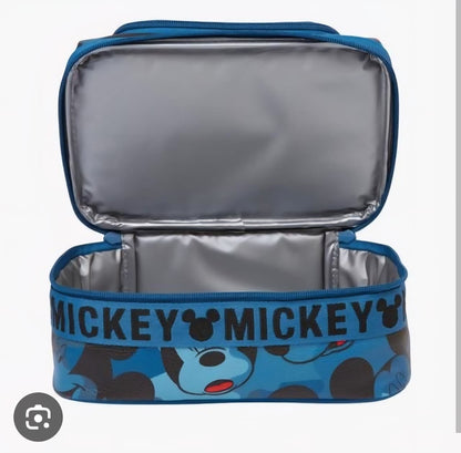 SMIGGLE MICKY MOUSE BLUE DOUBLE DECKER LUNCH BAG