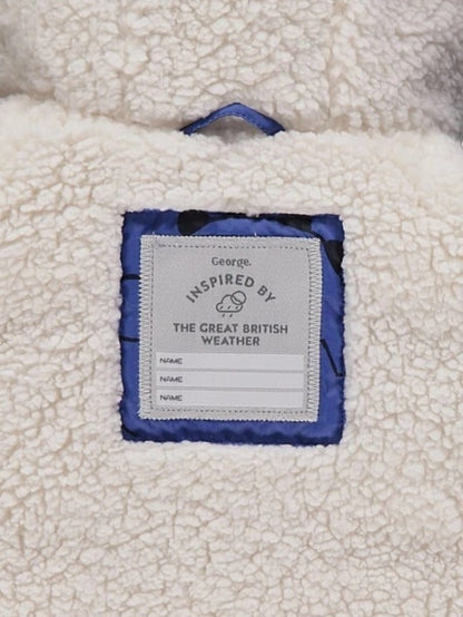 GEORGE BABY FLEECE LINED PADDED HOODED JACEKT