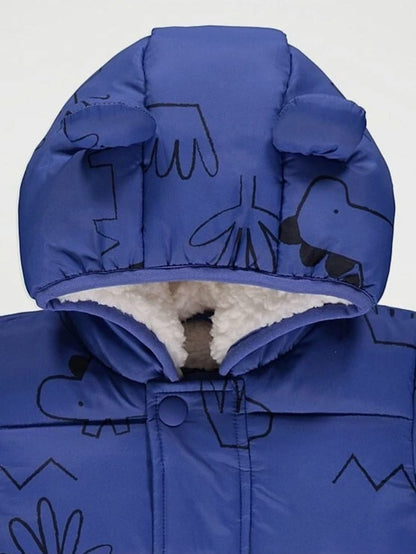 GEORGE BABY FLEECE LINED PADDED HOODED JACEKT