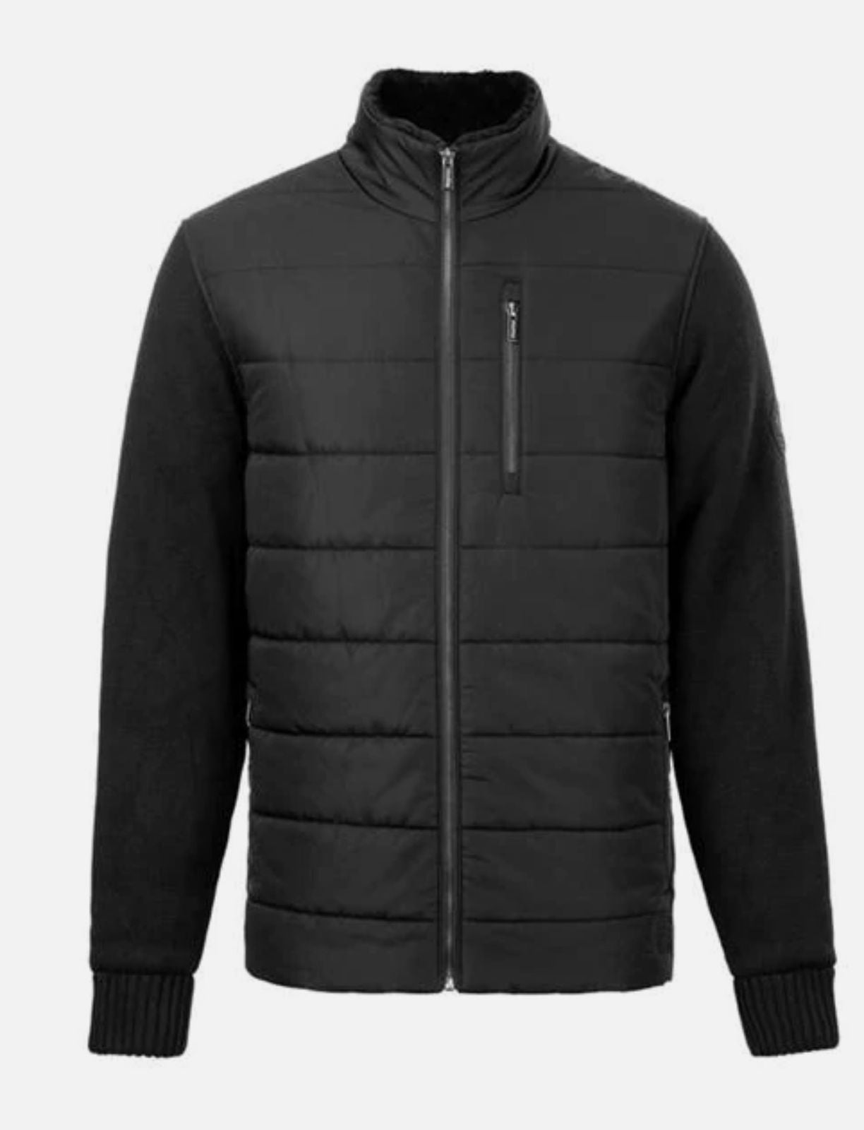 FIRETRAP SARTORI MEN BLACK PADDED PUFFER JACKER
