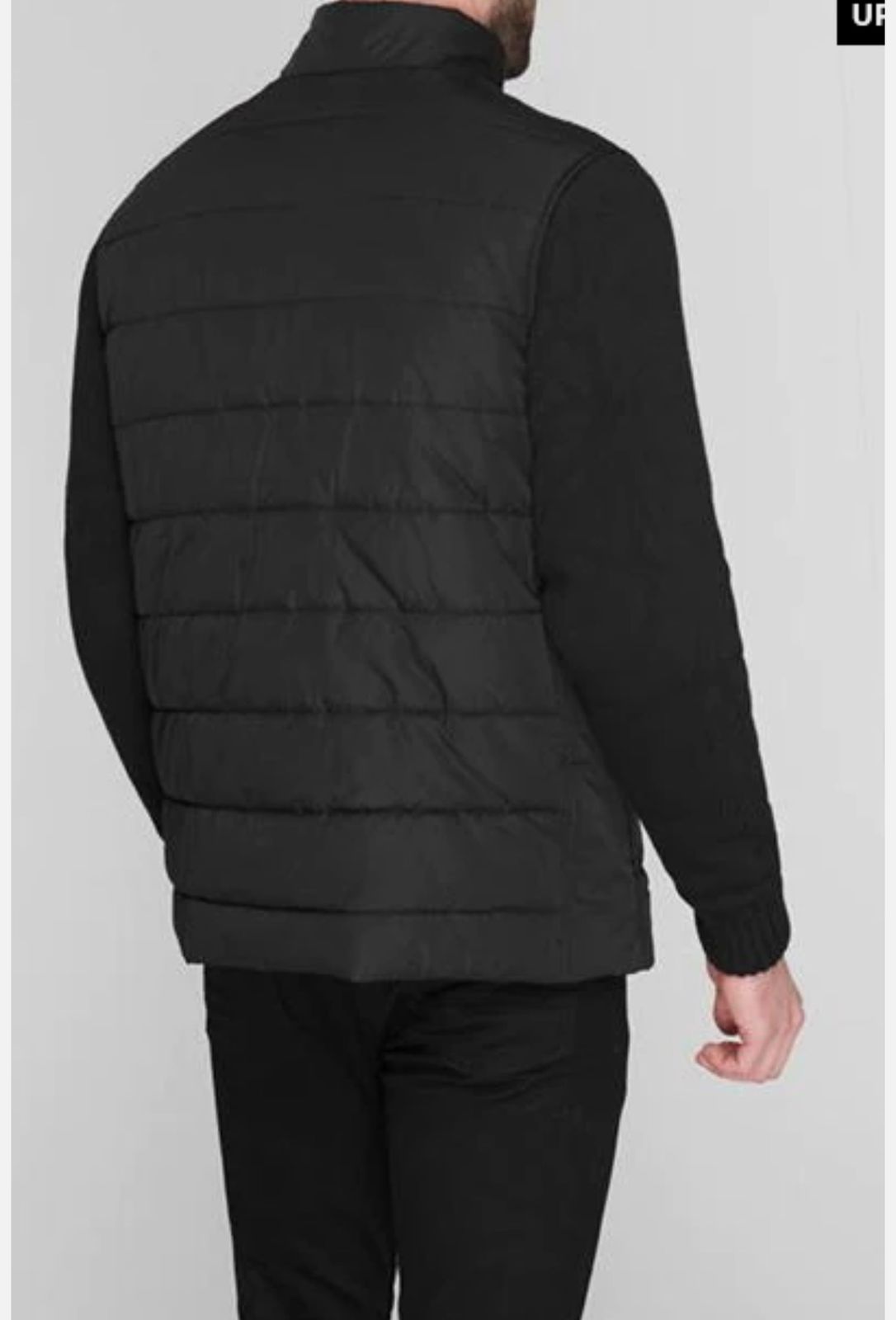 FIRETRAP SARTORI MEN BLACK PADDED PUFFER JACKER