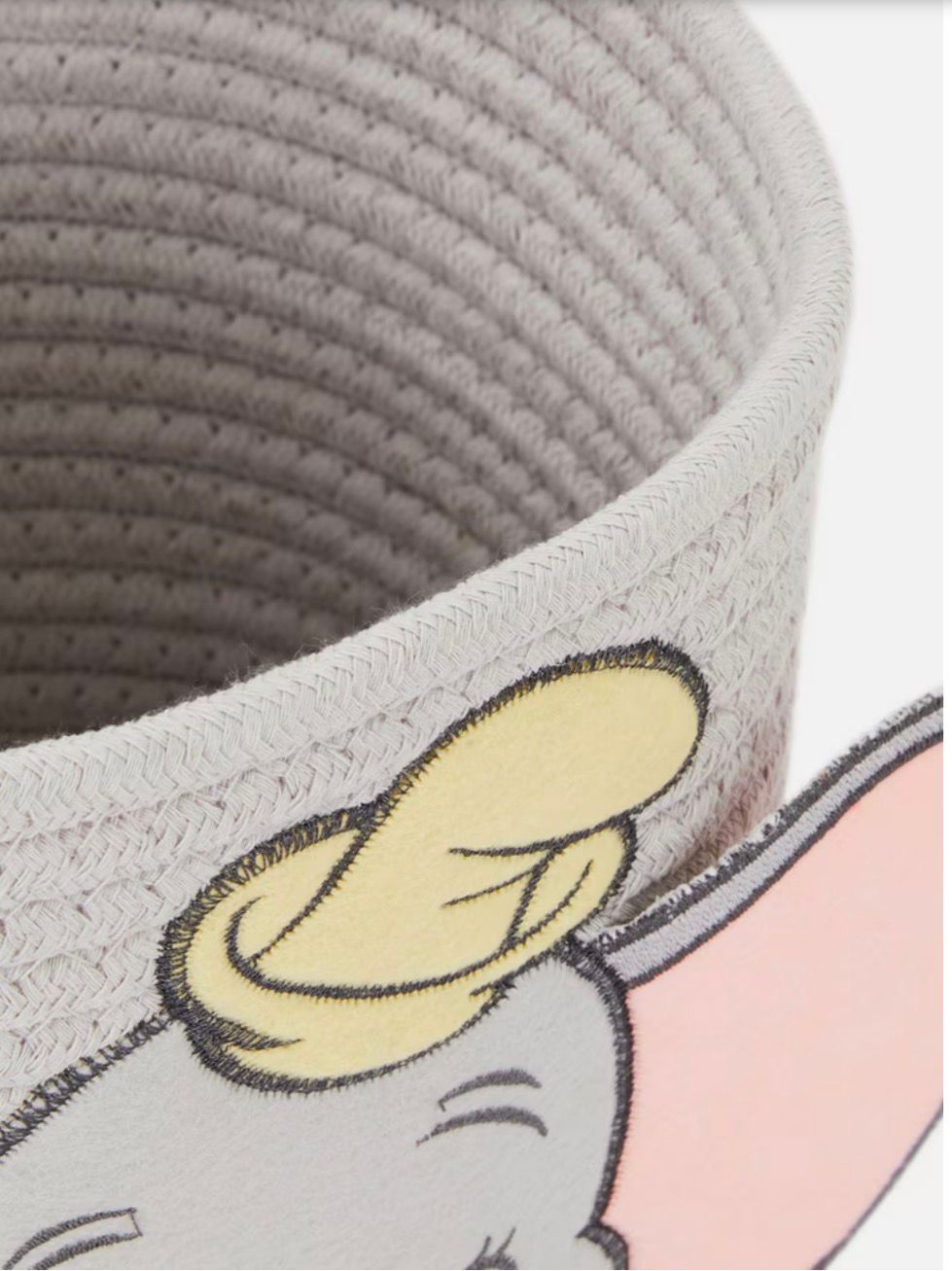 PRIMARK GREY DISNEY DUMBO WOVEN BASKET