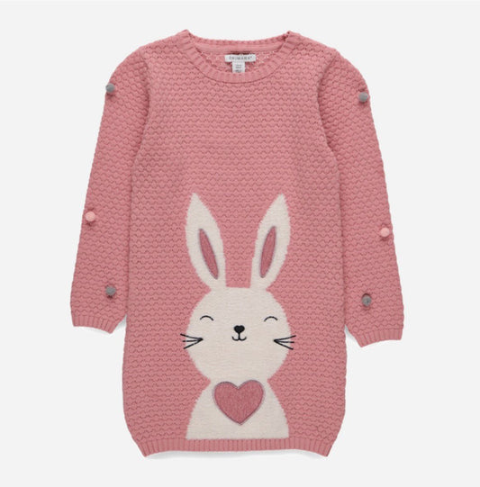 PRIMARK BUNNY KNITTED WARM DRESS WITH TIGHTS