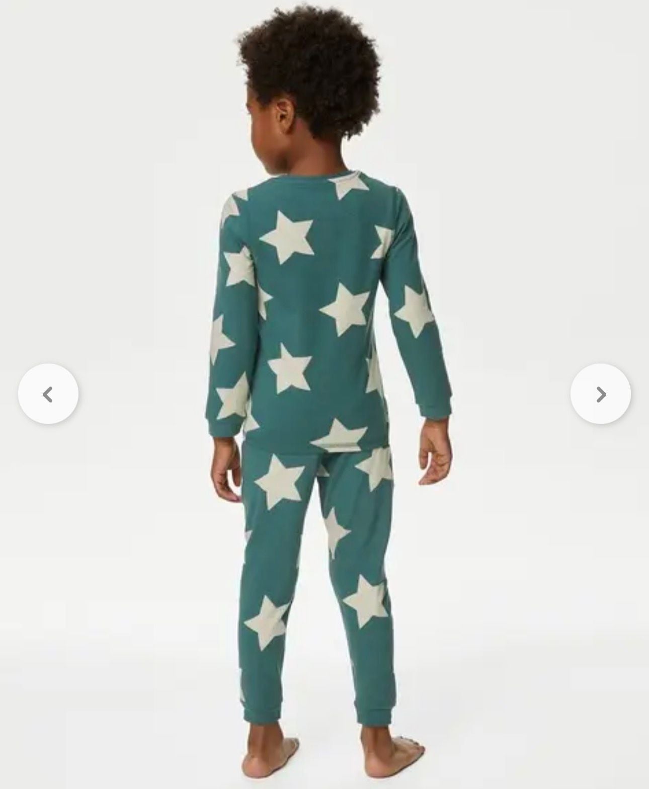 M&S COTTON WITH STRETCH SKINNY FIT PJ SET