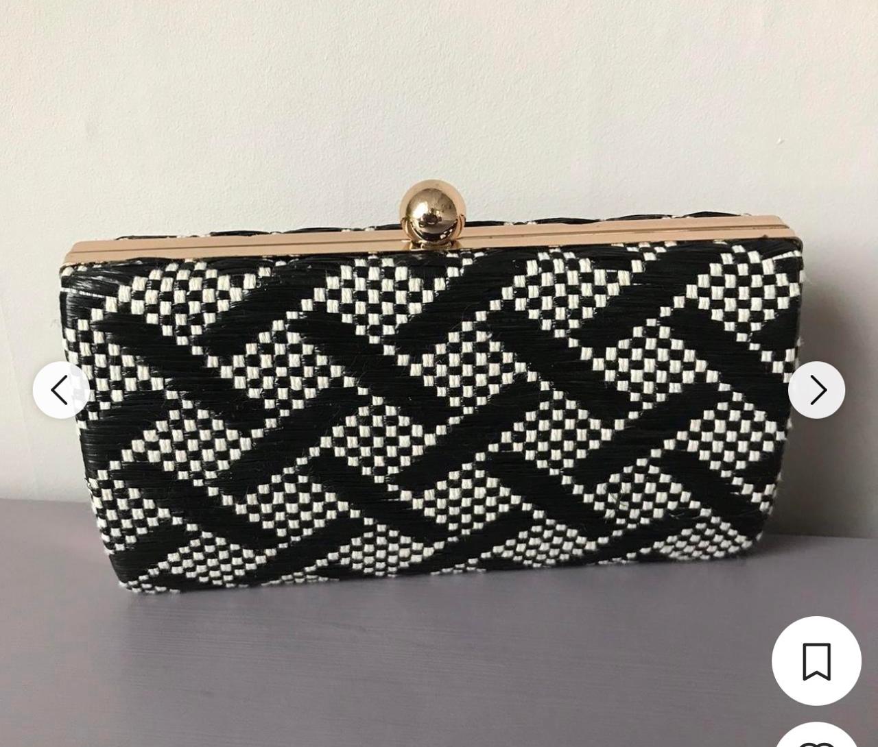 PRIMARK WOVEN CLUCH BAG WITH CHAIN