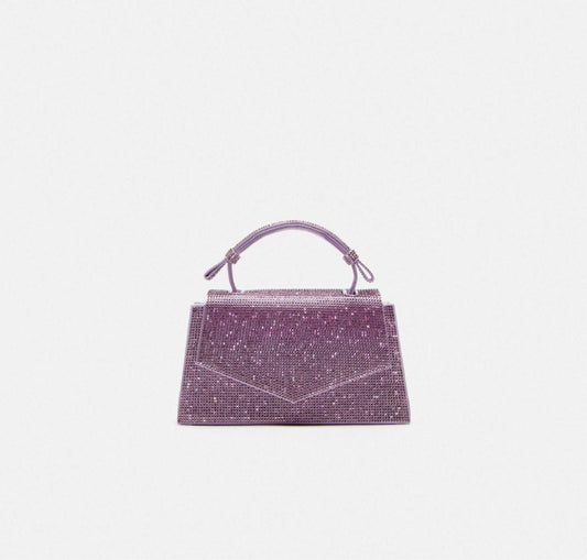 ZARA SHIMMERY RHINESTONE MINI CITY BAG
