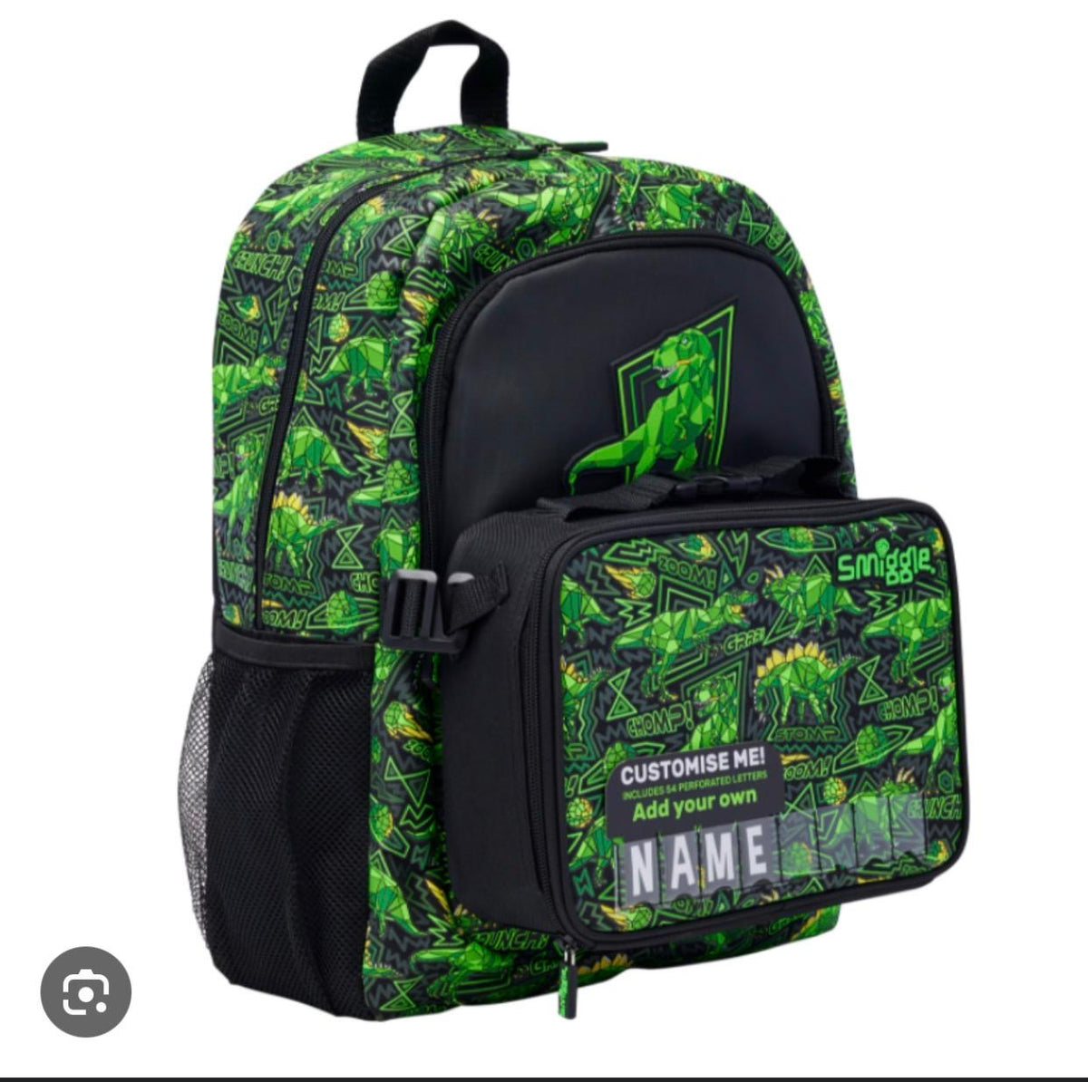 SMIGGLE WILD SIDE DINOSAUR CLASSIC BACKPACK WITH LUNCH BAG