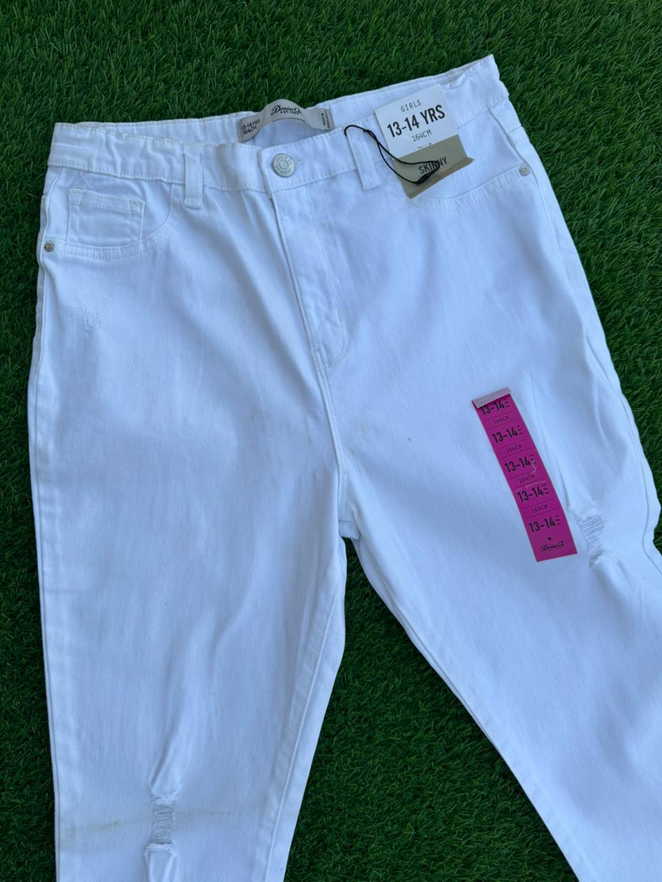 GIRLS WHITE JEANS