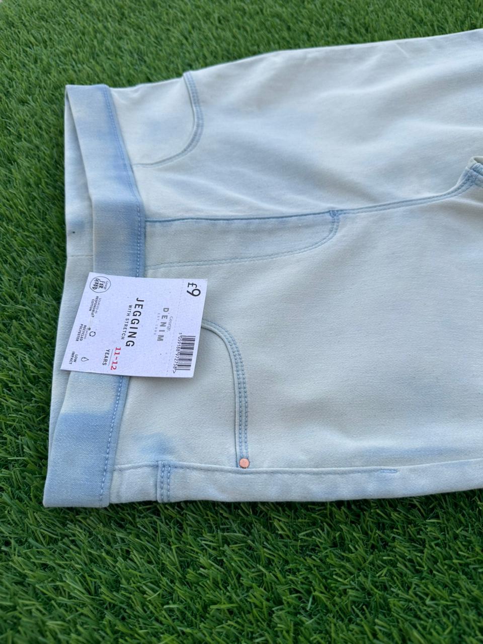 GEORGE LIGHT WHITE BLUE DENIM JEGGINGS