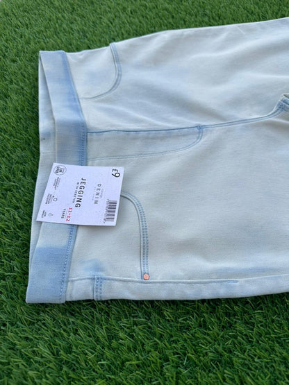 GEORGE LIGHT WHITE BLUE DENIM JEGGINGS