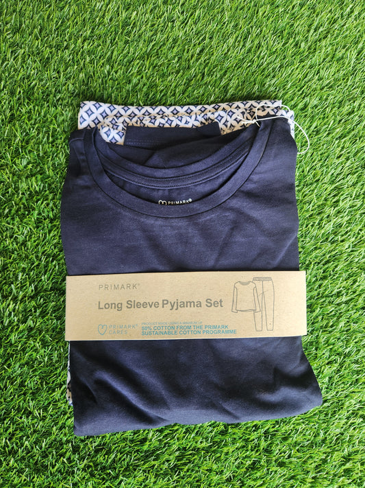 PRIMARK LONG SLEEVE JERSEY PJ SET
